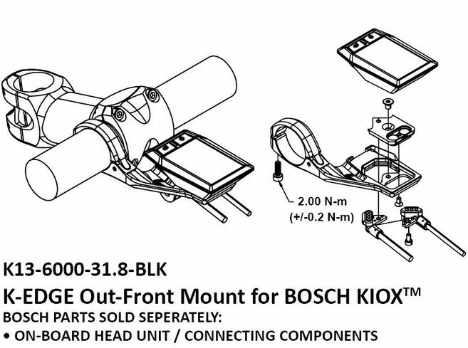 K-Edge - Support Out-Front Pour écran Bosch Kiox 6 K-Edge - Support Out-Front Pour écran Bosch Kiox – Image 4