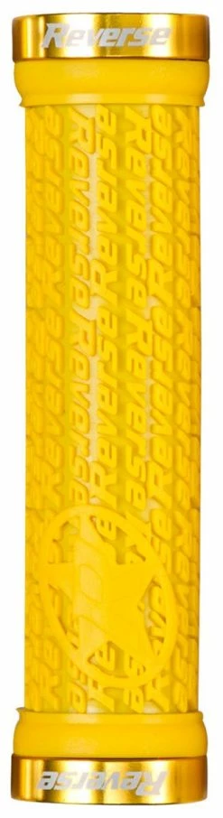 Reverse Components Reverse - Poignées Stamp Lock On Ø30mm X 135mm 10 Reverse Components Reverse - Poignées Stamp Lock On Ø30mm X 135mm -Promos Vélo Électrique Magasin reverse poignees stamp lock on jaune dore 3840x2160