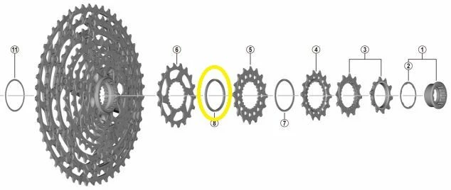 Shimano - Entretoise Y-0GX00310 Pour Cassette XT CS-M8100 3 Shimano - Entretoise Y-0GX00310 Pour Cassette XT CS-M8100